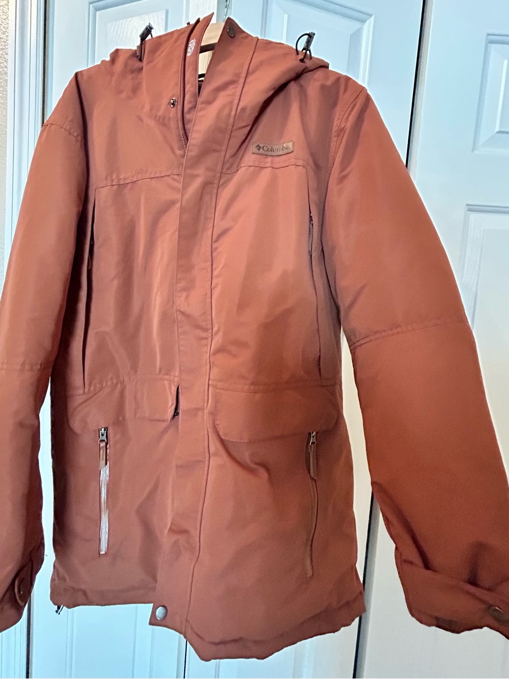 Columbia Mens Penns Creek Faux Fur Trim Heavy Parka Coat Brown Size XL New